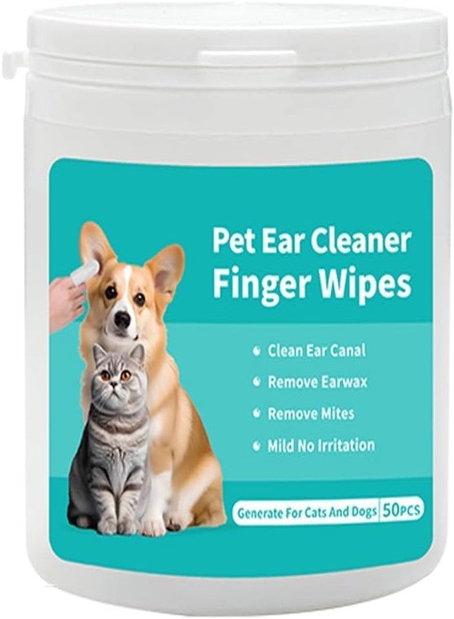 Swejos Finger Wet Wipes - 50 Disposable Pet Wipes for Cats & Dogs - Non-Woven Dog Ear Cleaning Finger Wipes, Cat Dental Care, Eye & Paws Cleaning Wet Wipes for Dogs & Cats - Image 2